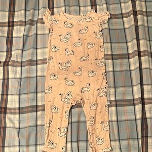 Posh Peanut Odet Swan Romper